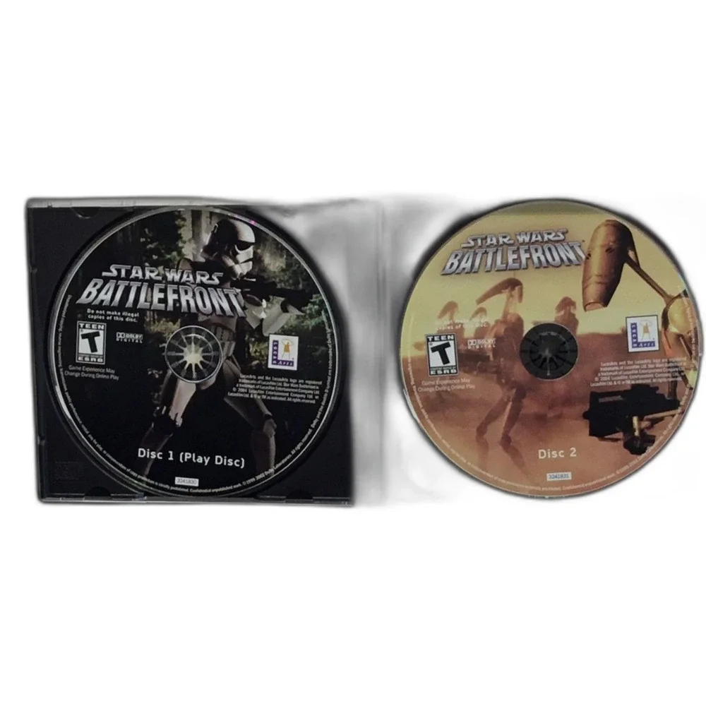 Star Wars Battlefront PC Game 3 Discs Retro Vintage LucasArts Classic